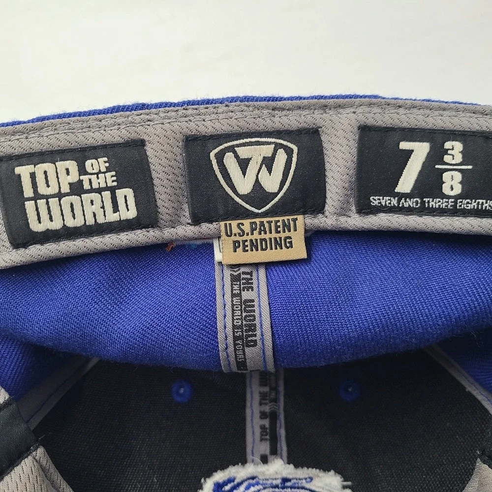 Boise State Broncos Hat Fitted 7 3/8 Top of the World Blue NCAA Wool Blend Men‎